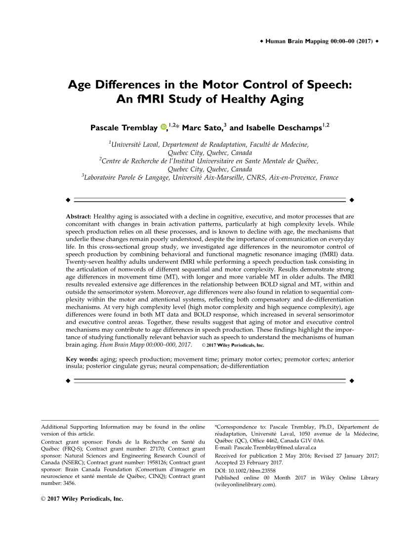 PDF) Age differences in the motor control of speech An fMRI study of healthy aging Age Differences in Speech Production photo