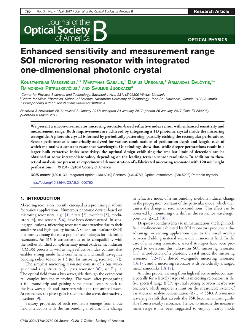 (PDF) Enhanced sensitivity and measurement range SOI microring ...