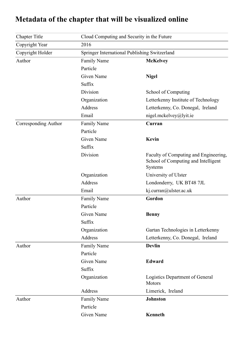 (PDF) Cloud Computing and Security in the Future