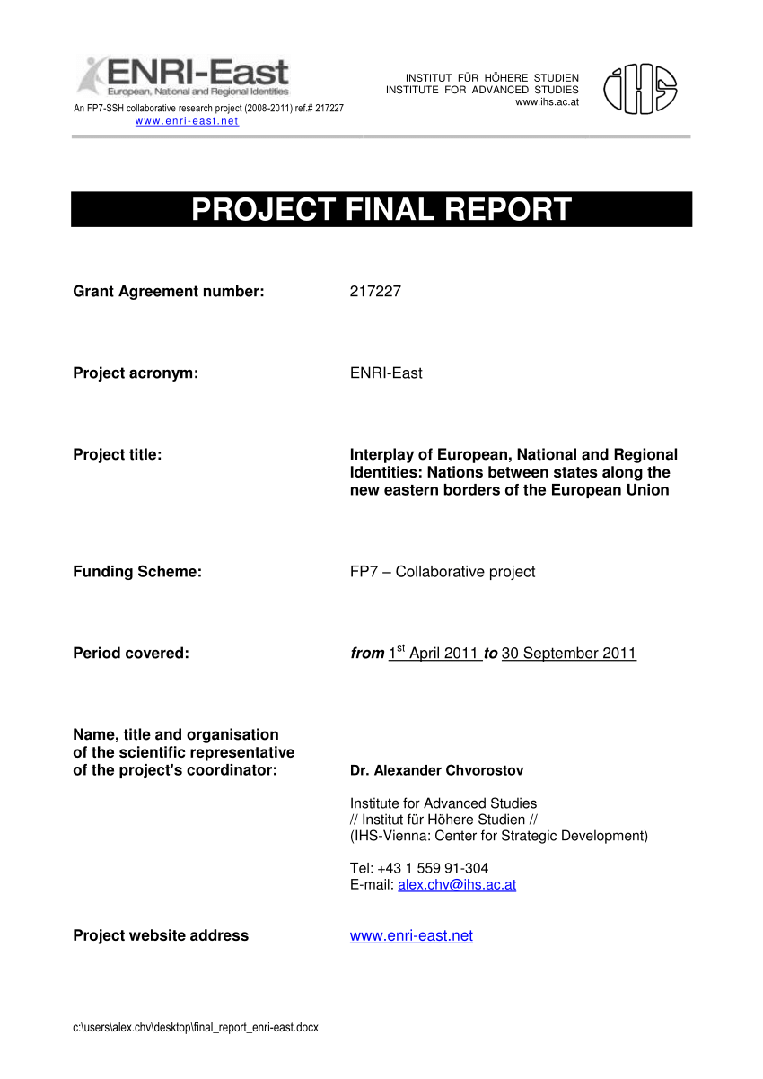 PDF) ENRI-East Final Report