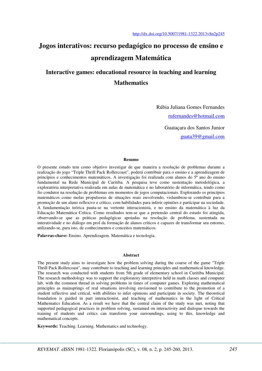 Jogos Interativos - Uma Possibilidade No Ensino de Ciências, PDF, Aprendizado