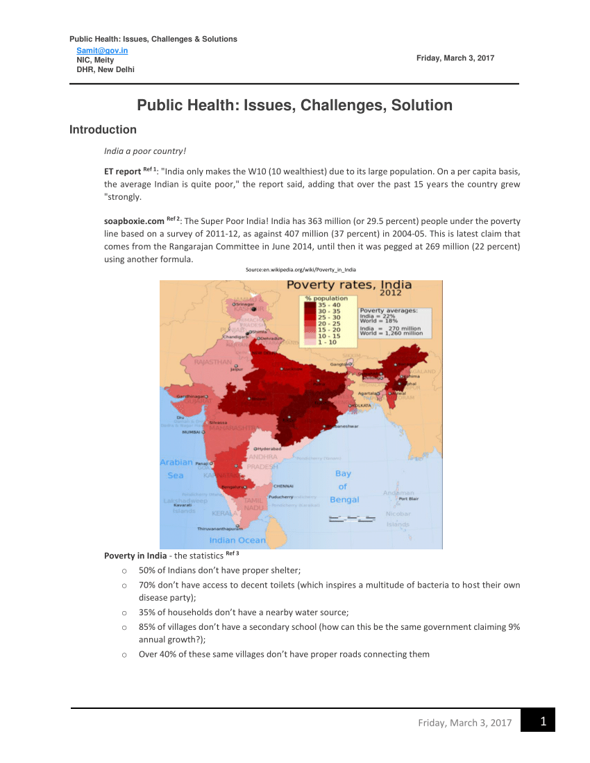 (PDF) Public Health: Issues, Challenges, Solution