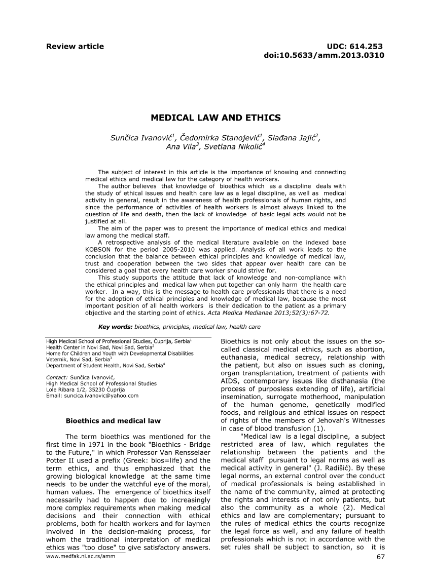 medical law research paper topics