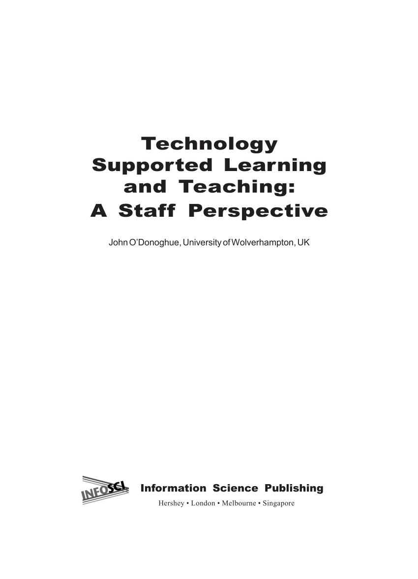 (PDF) What Lecturers Say Helps and Hinders Their Use of a Virtual ...