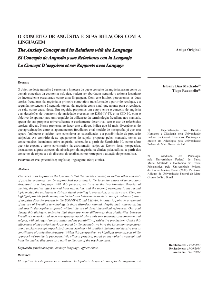 Clínica Da Angústia 1, PDF, Jacques Lacan