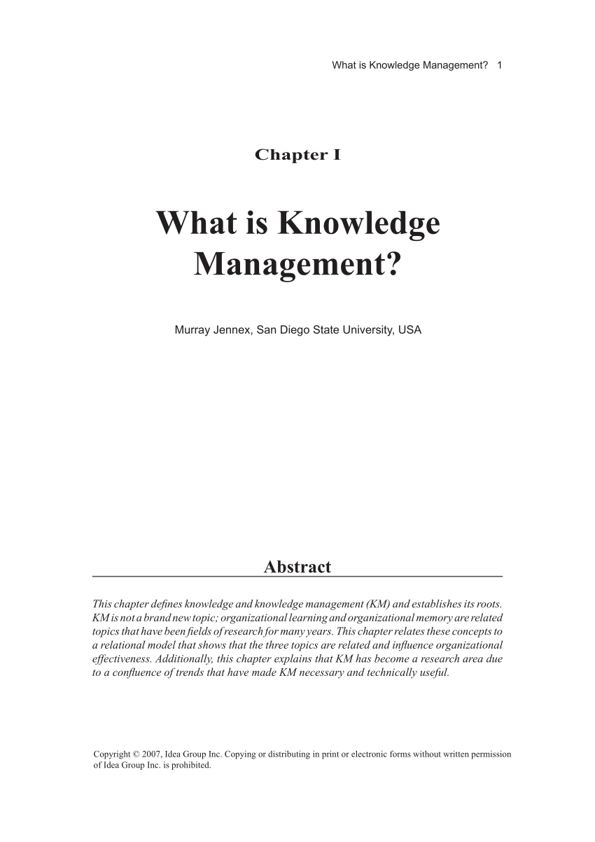 dissertation on knowledge management pdf