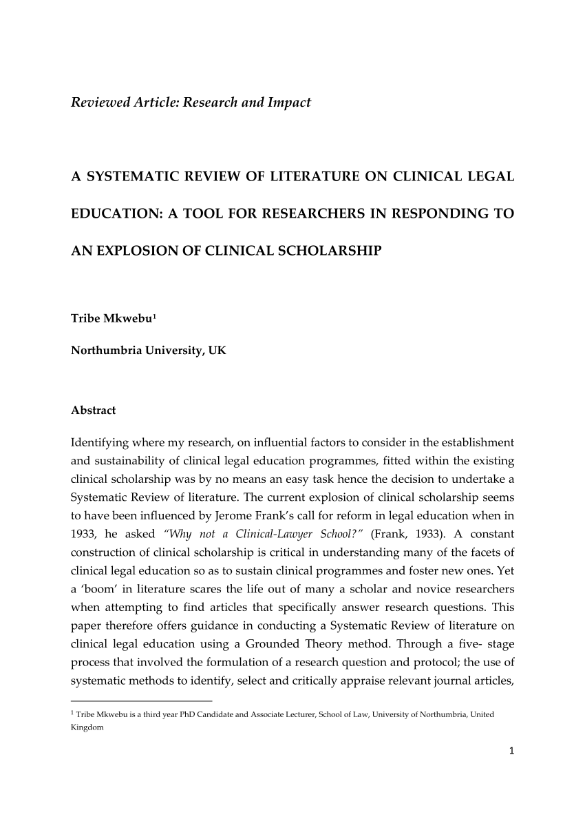 review of literature in legal research