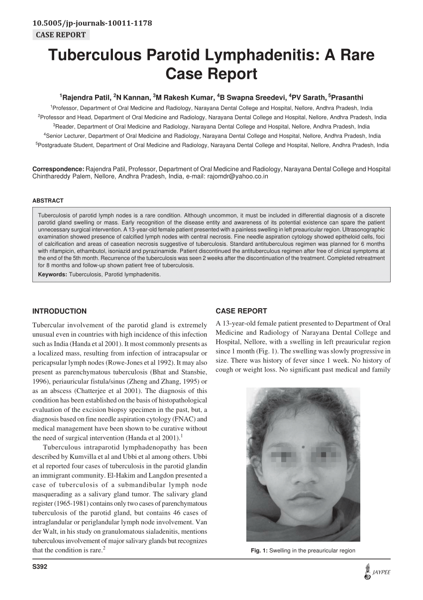 patient case study lymphadenitis