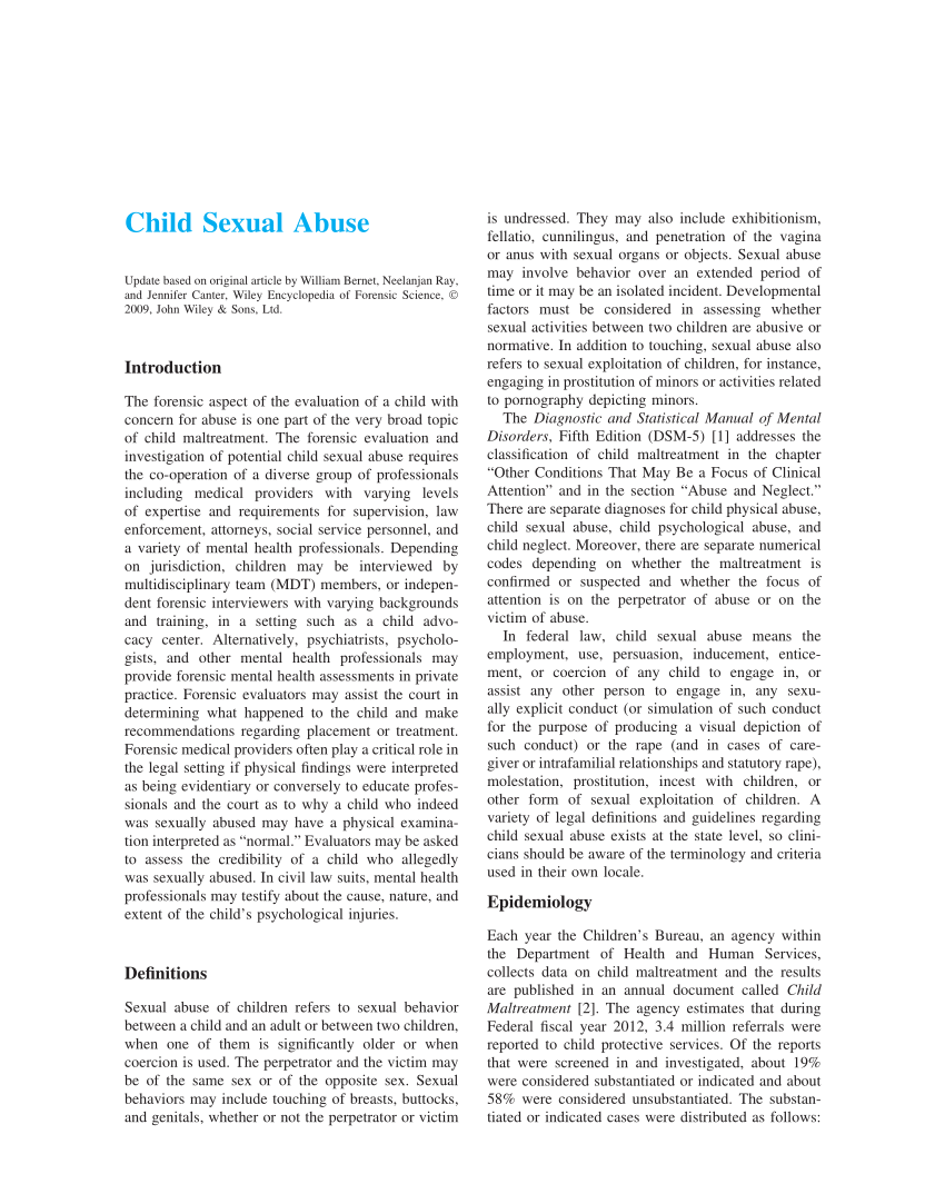 PDF) Child Sexual Abuse