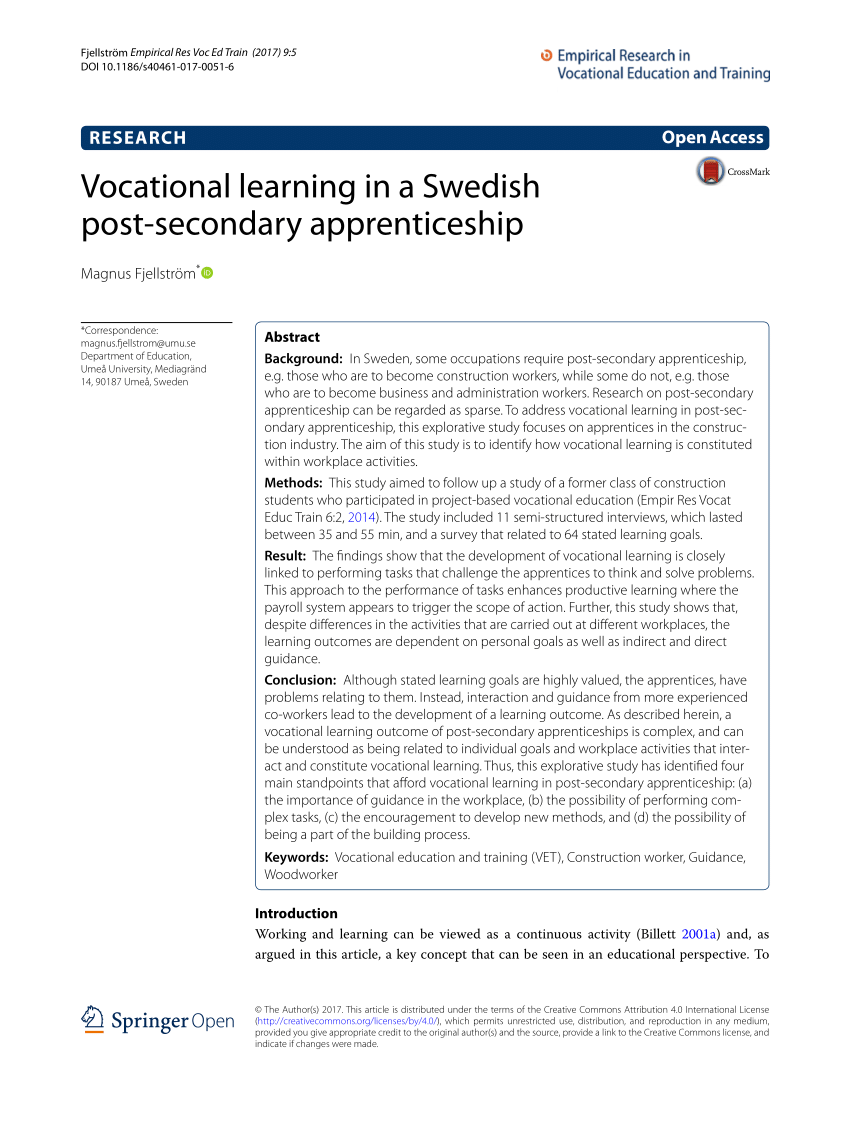 post secondary education in sweden