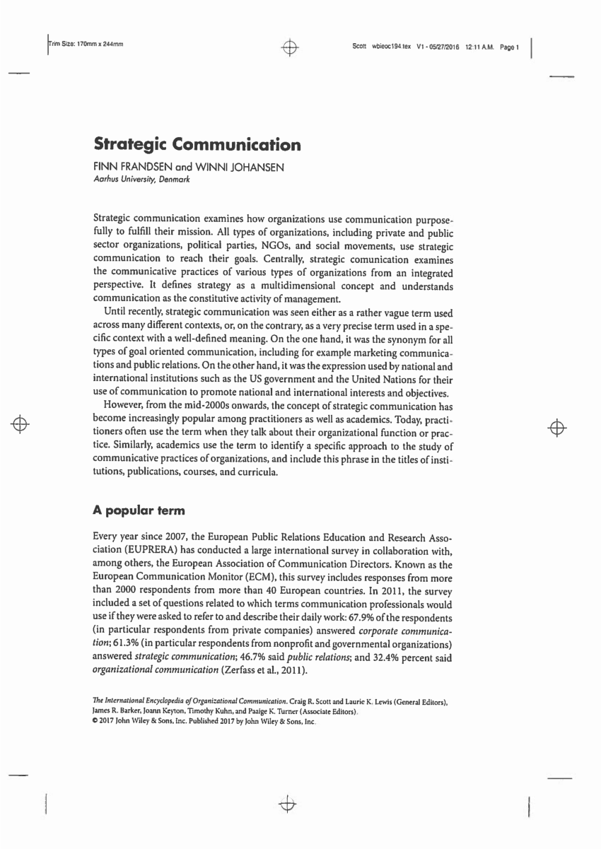 strategic communication case study