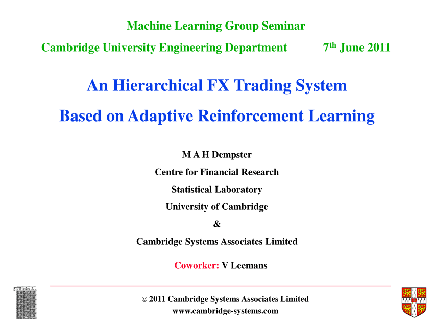 Pdf An Hier!   archical Fx Trading System Based On Adaptive - 