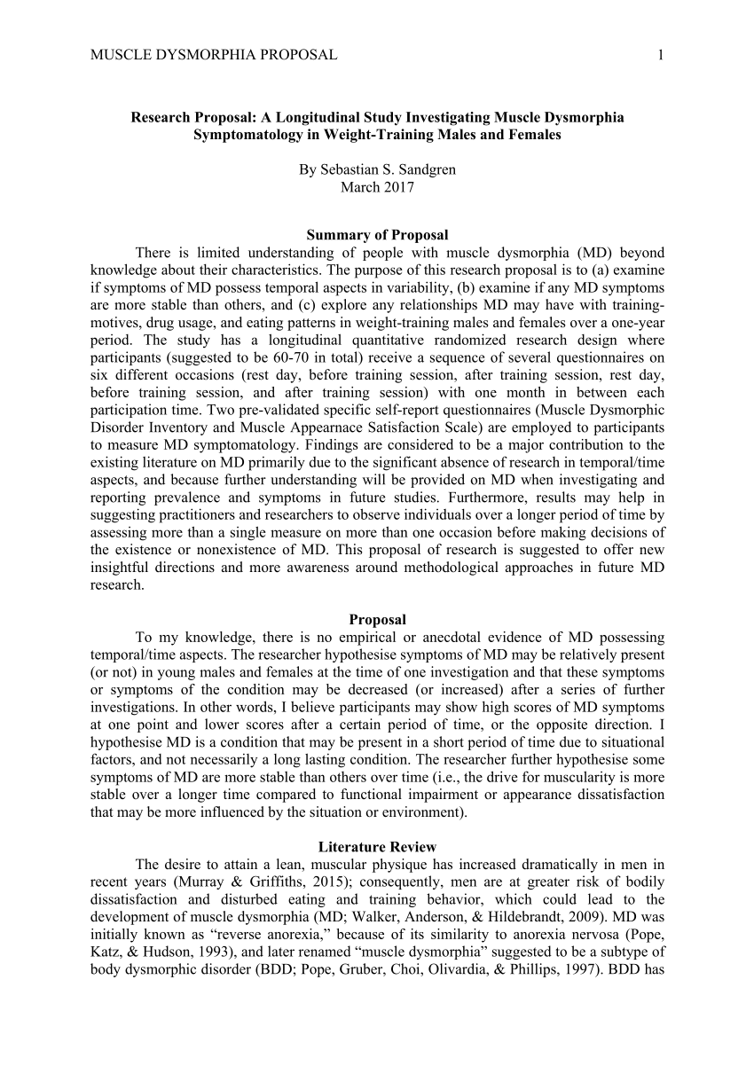 research proposal longitudinal study