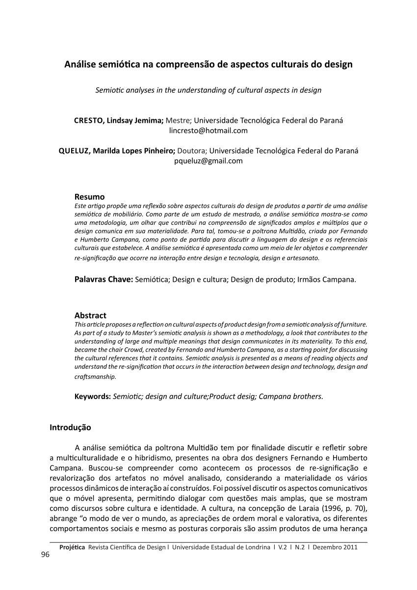 PDF) A produção semiótica de significados num espetáculo de estilo:  linguagens culturais e criativas