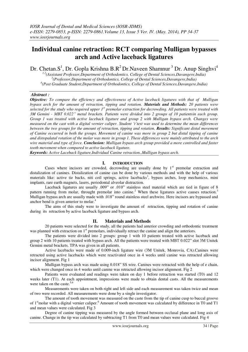 PDF] A Comparison of Effect of Regular Laceback Technique and Its  Modification on Anchorage Loss