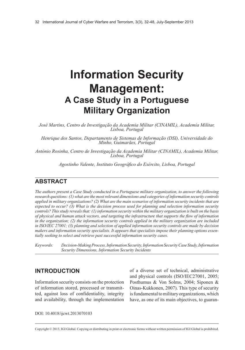 case study involving security