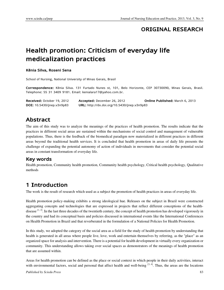 Criticisms about lifestyle research