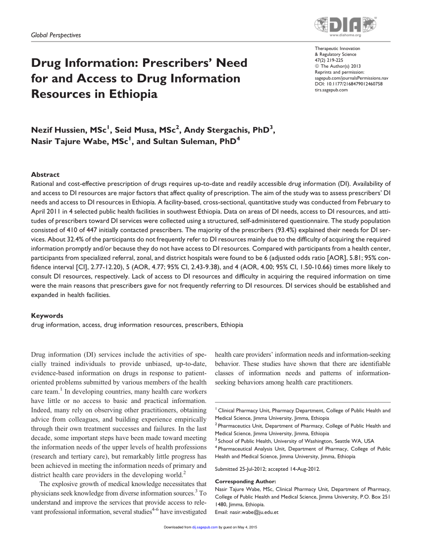 research on drug abuse in ethiopia