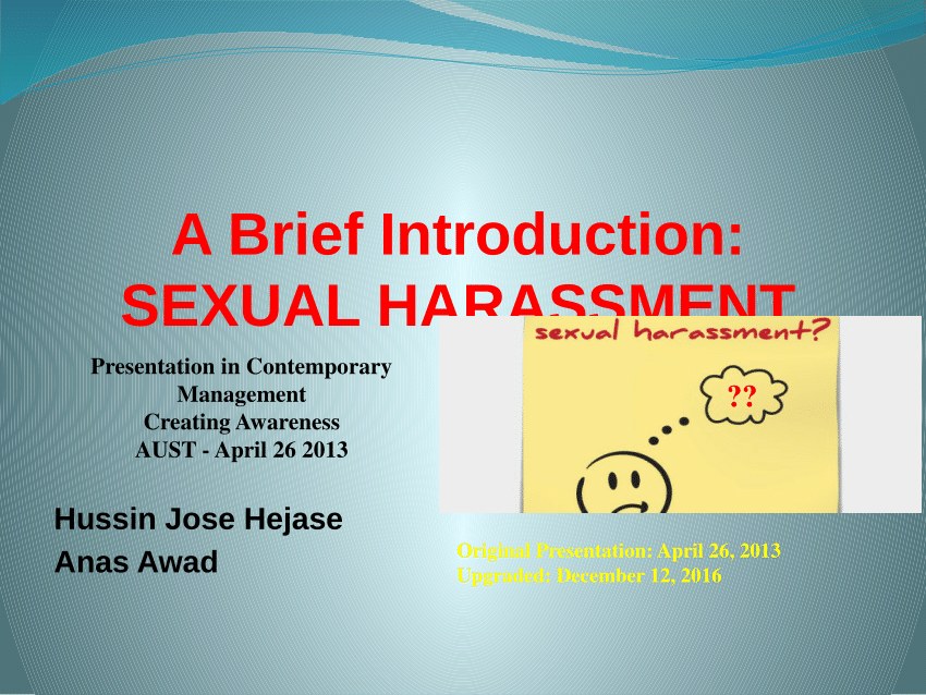sexual harassment term paper introduction