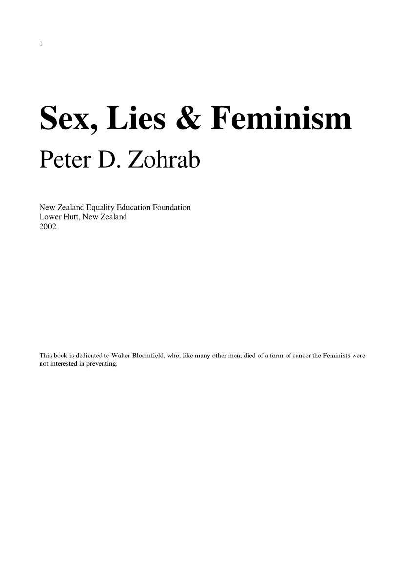 PDF) Sex, Lies and Feminism