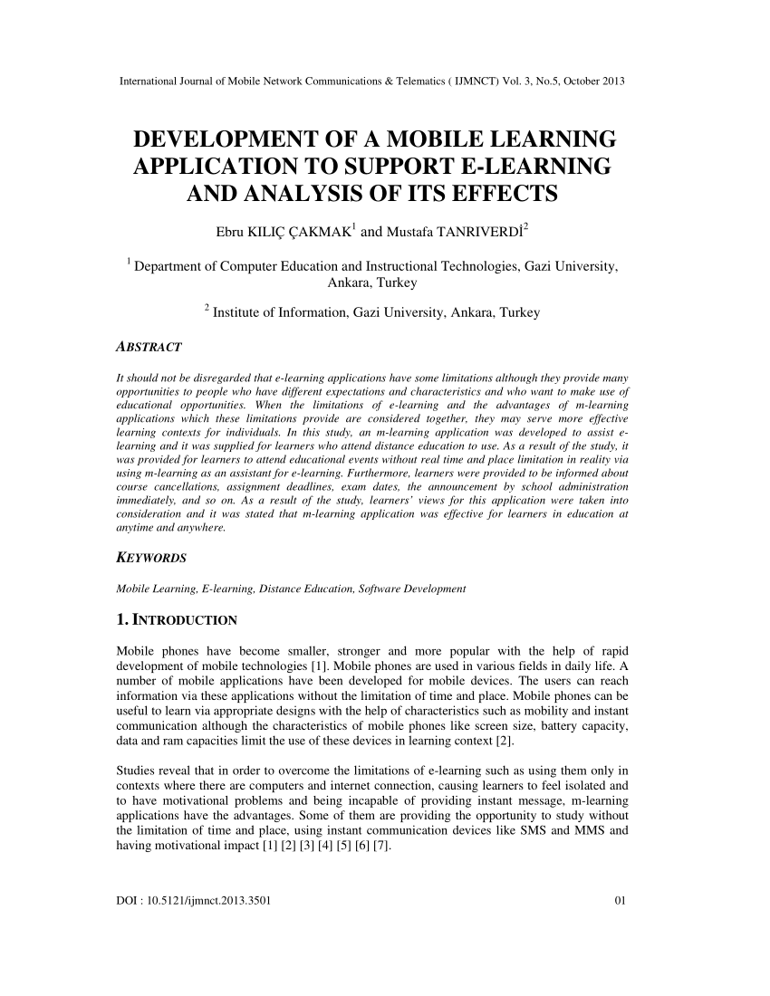mobile learning application thesis