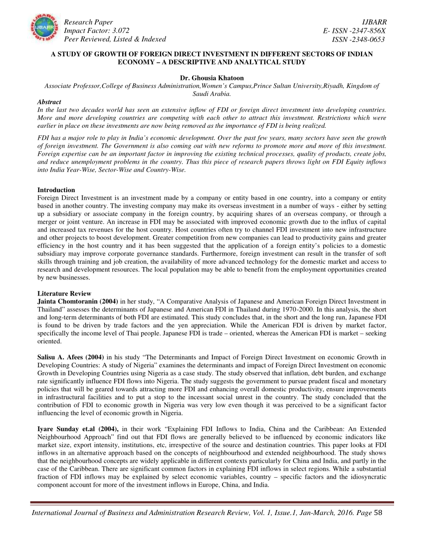 investment thesis on an indian company