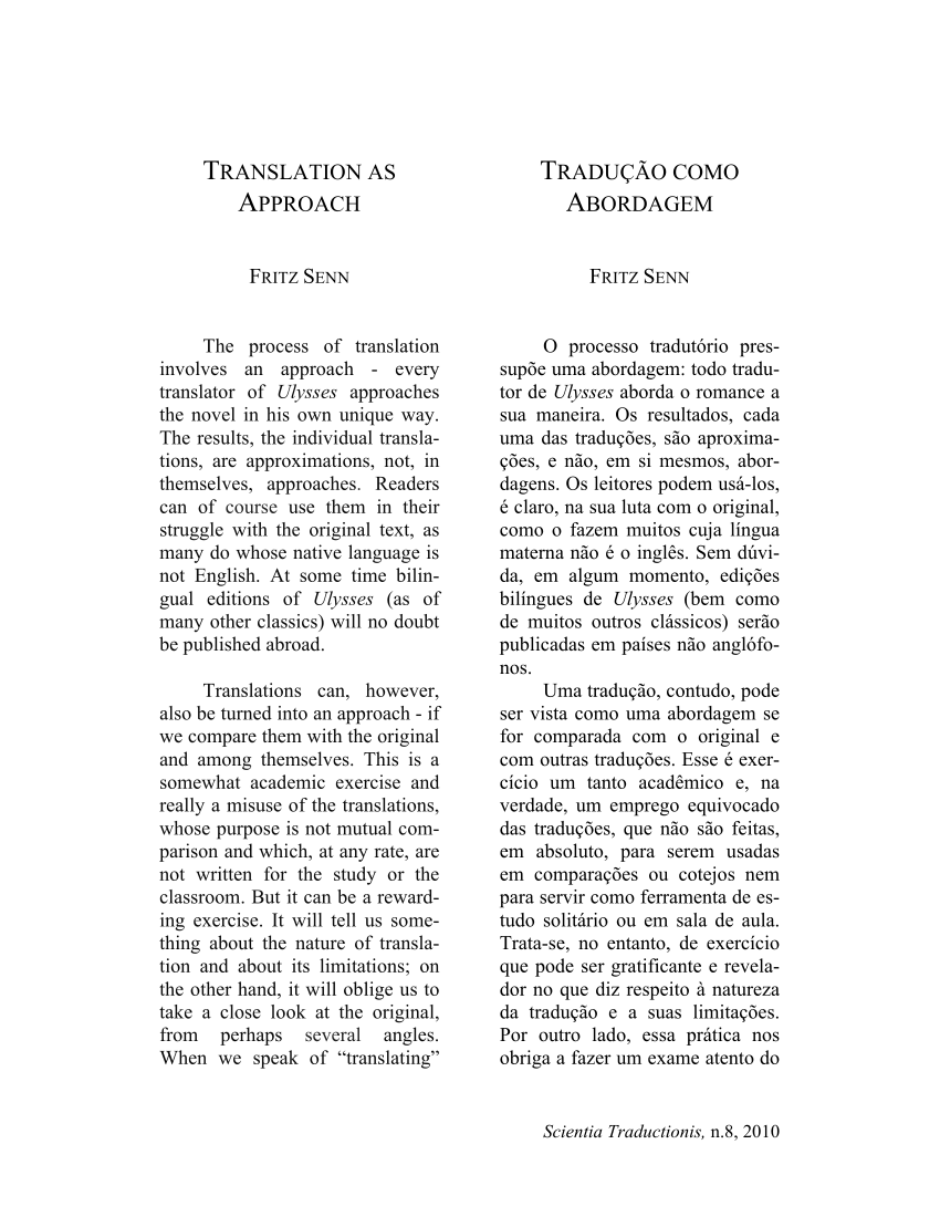 PDF) Translation as Approach/Tradução como Abordagem  Luana Ferreira de  Freitas and Alessandra Harden 