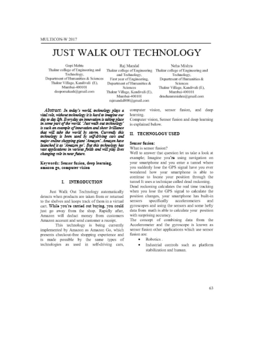 Just Walk Out technology