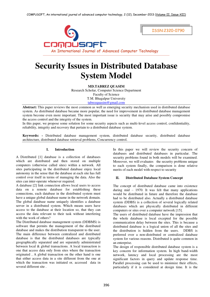 The Security Of Database System