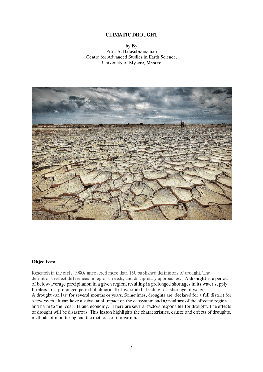 essay about drought pdf