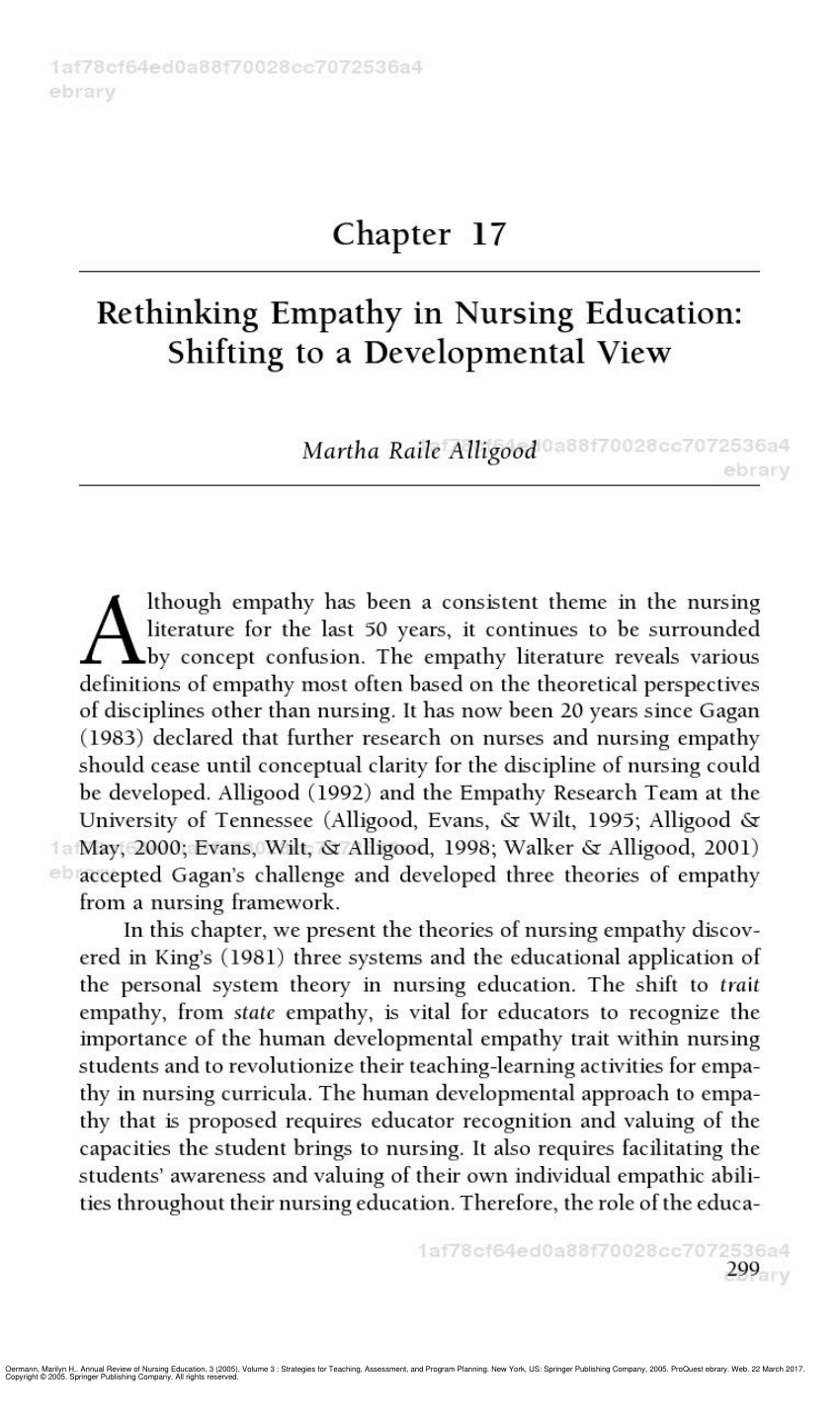 empathy in nursing essays