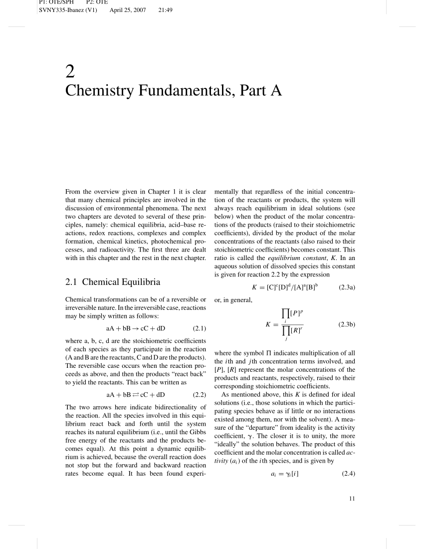 Pdf Chemistry Fundamentals Part A