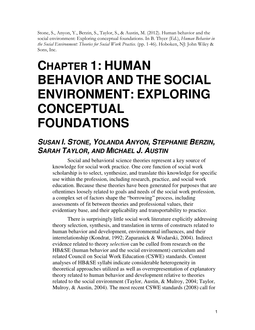 case study about human behavior pdf