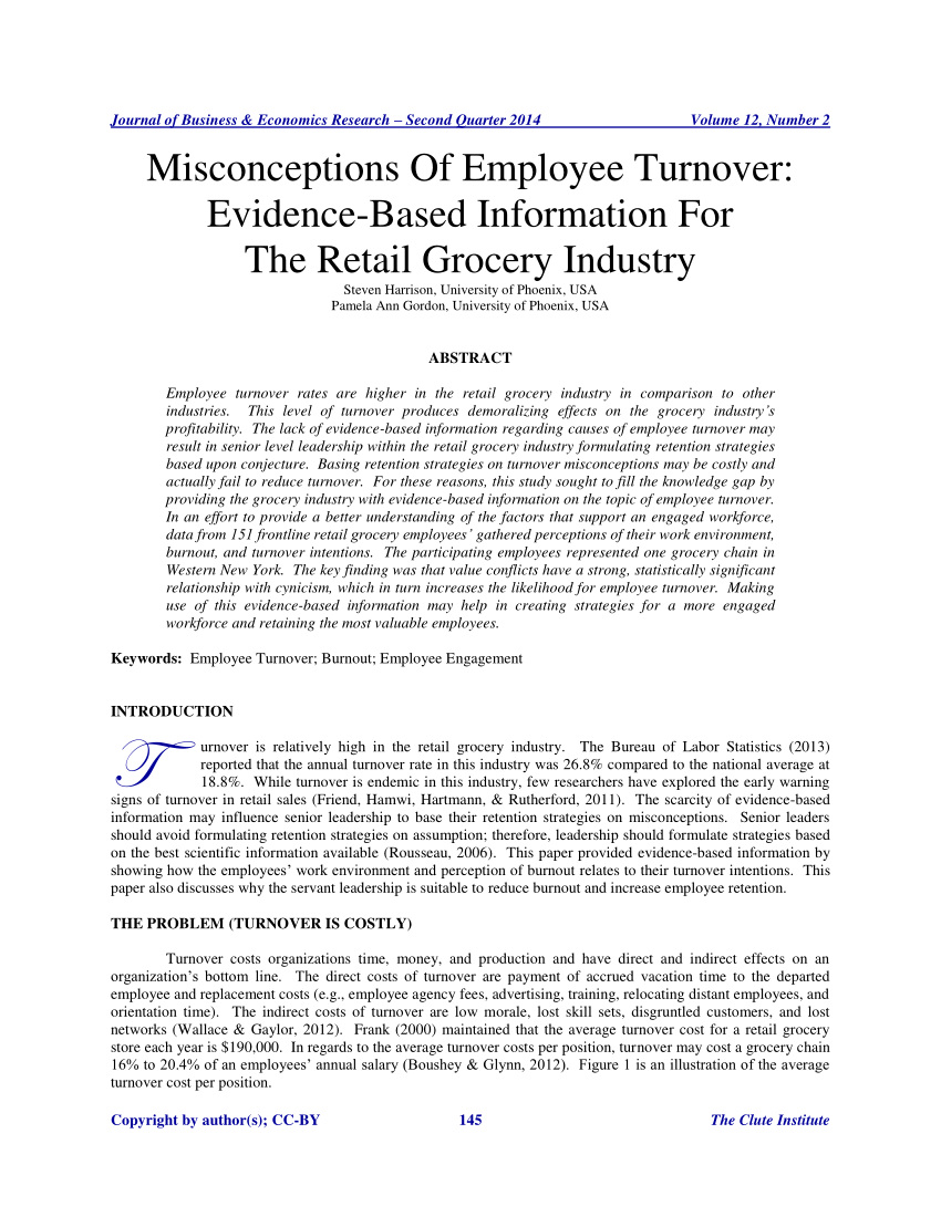 a qualitative case study of employee turnover in retail business
