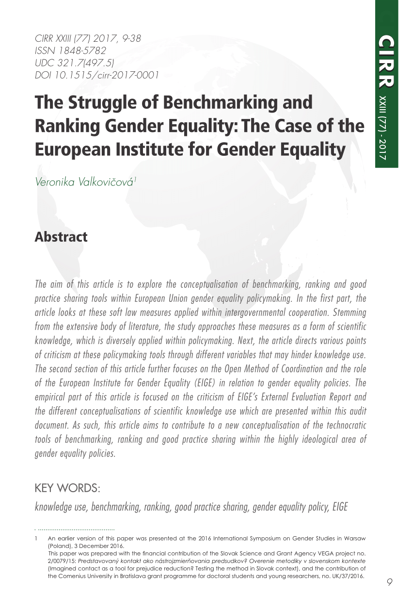 literature review on gender equality pdf