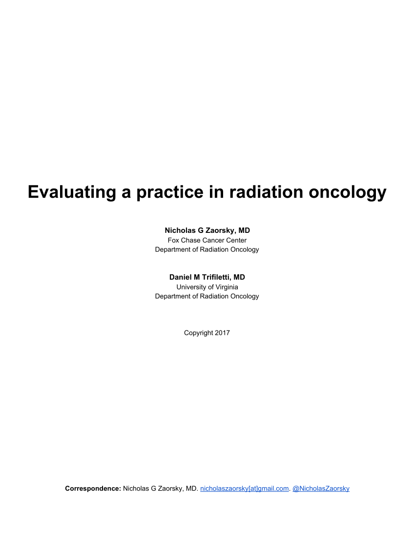 thesis topics in radiation oncology