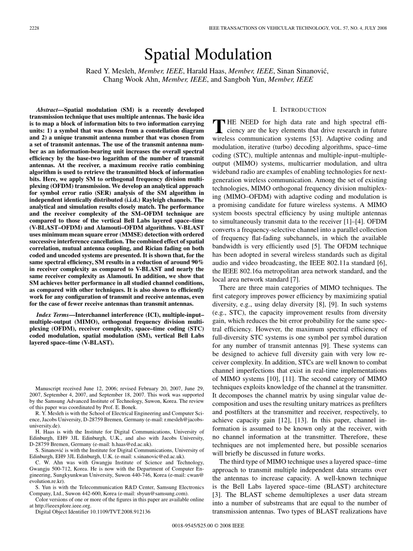 PDF Spatial Modulation