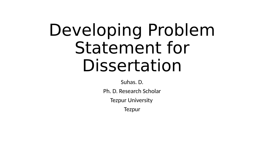 dissertation problem statement pdf