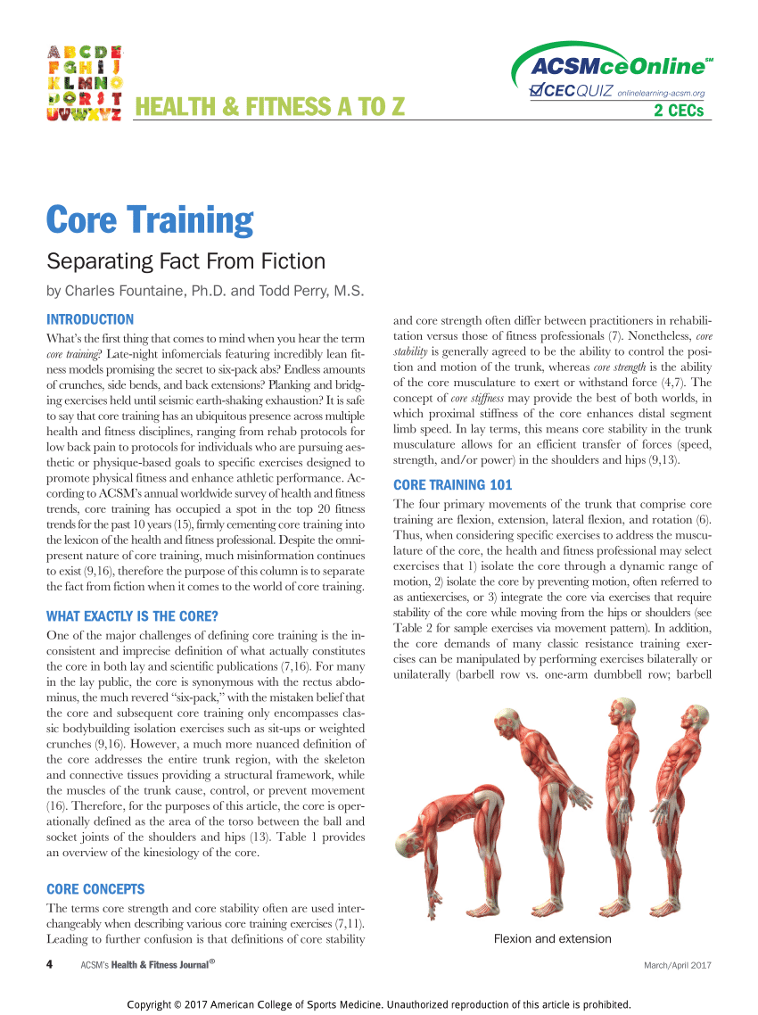 PDF) Core Training: Separating Fact From Fiction