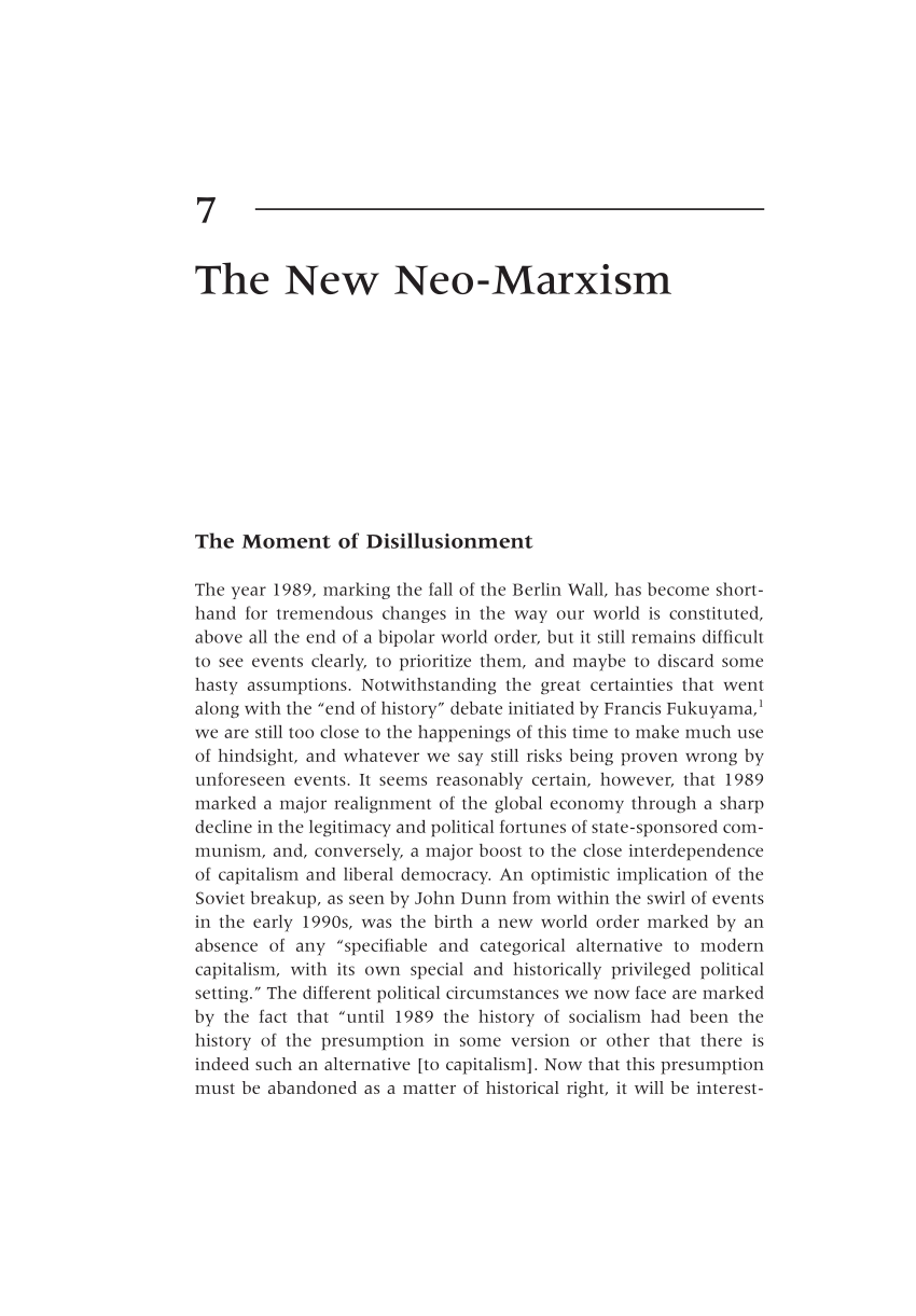 baran's neo marxist thesis