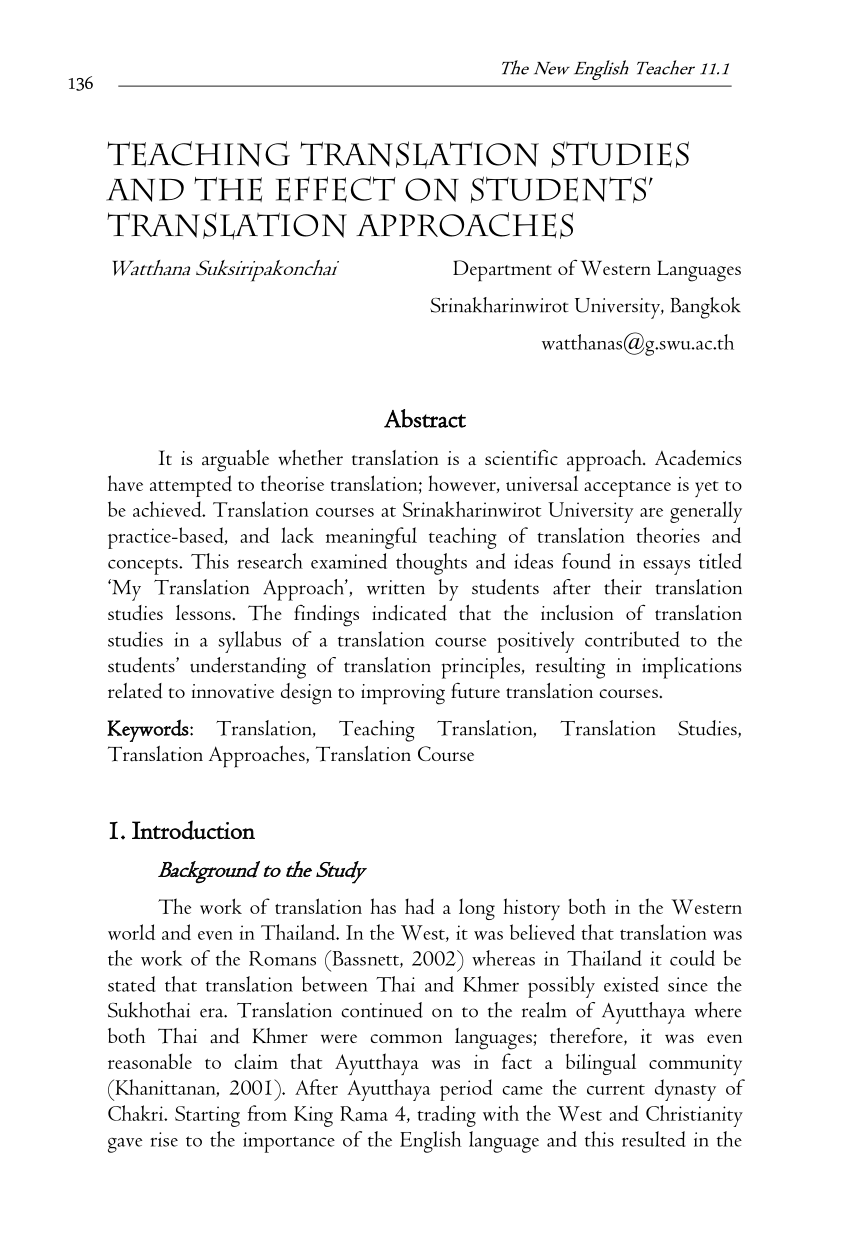 research proposal on translation studies