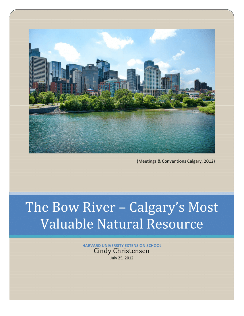 PDF) The Bow River – Calgary's Most Valuable Natural Resource