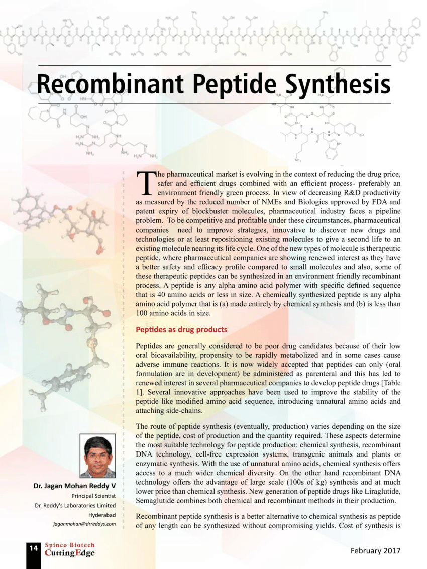 research paper on peptide synthesis