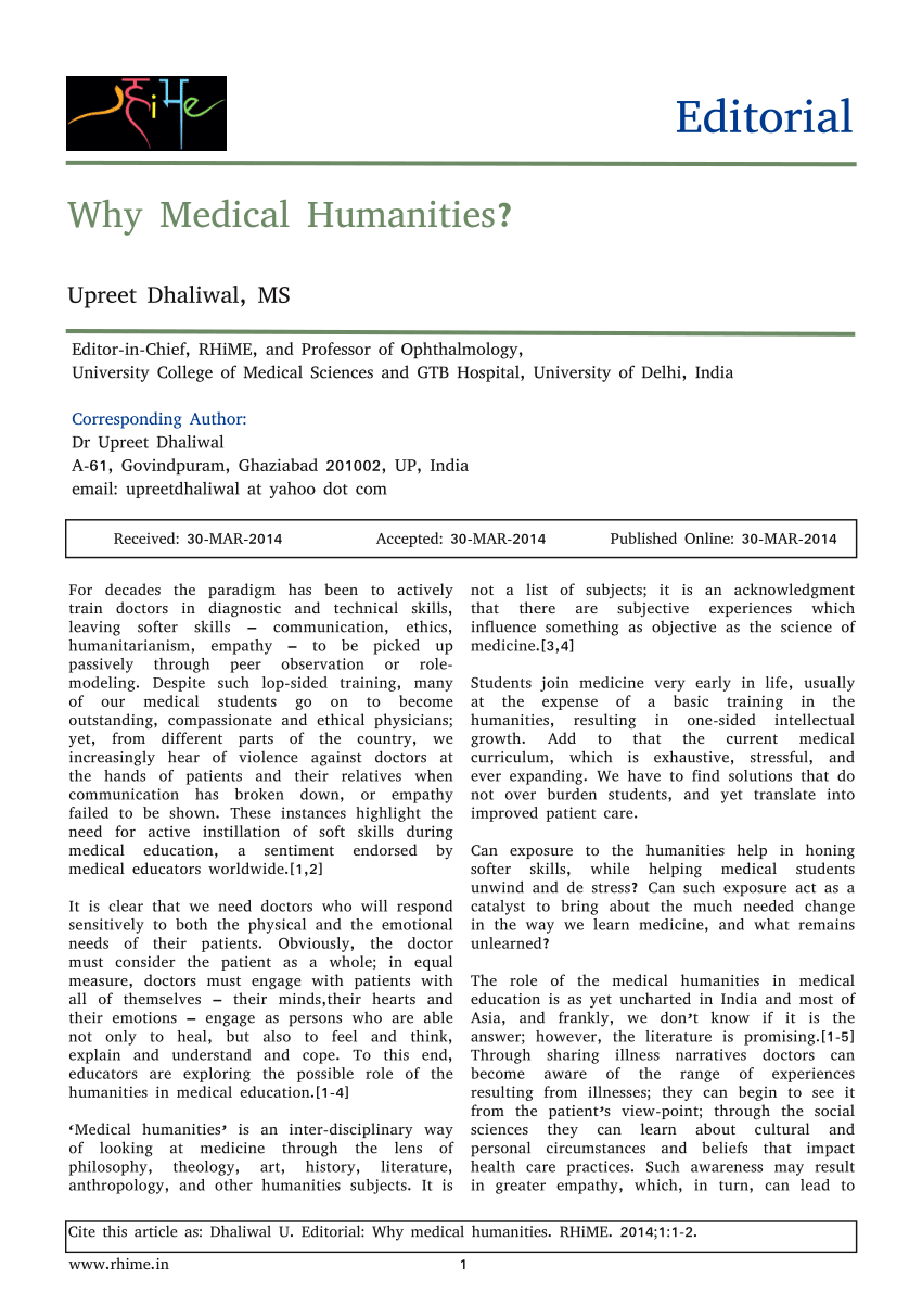 medical humanities essay topics