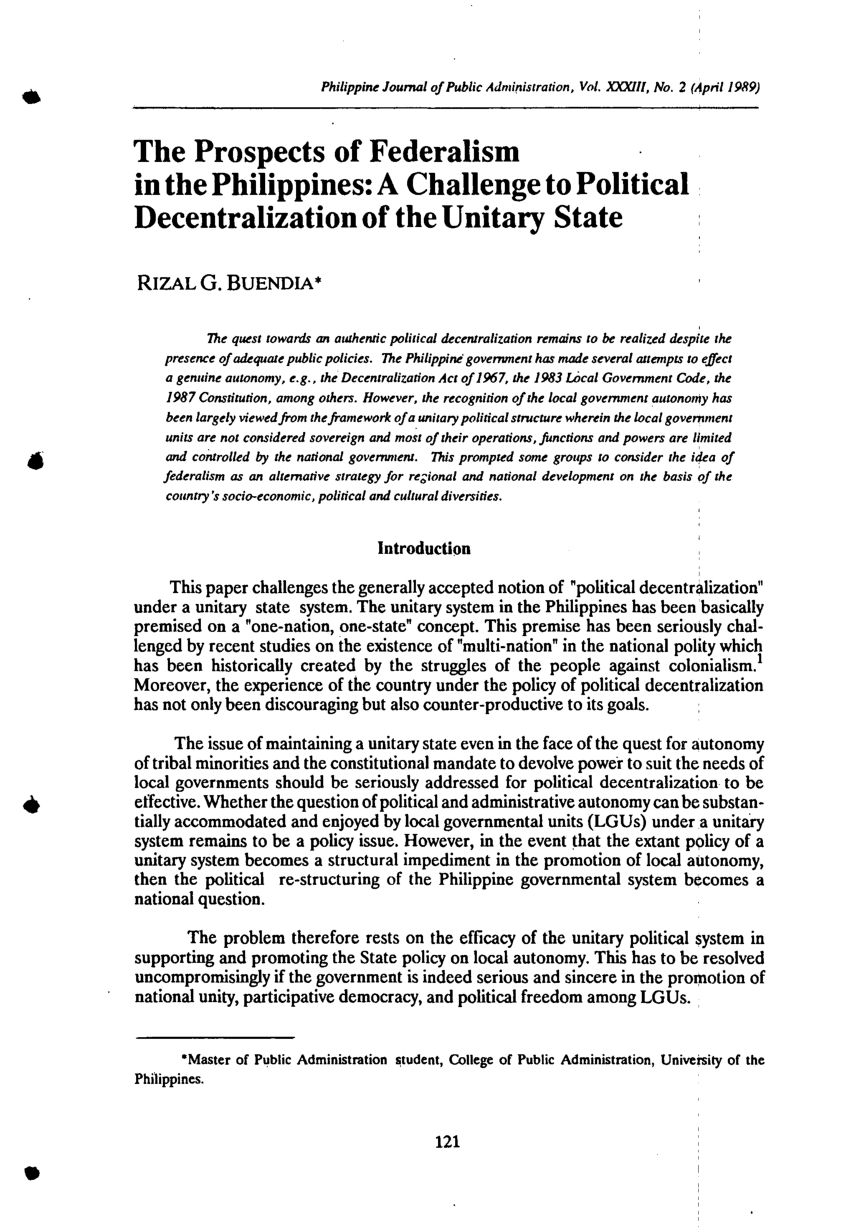 federalism essay paper