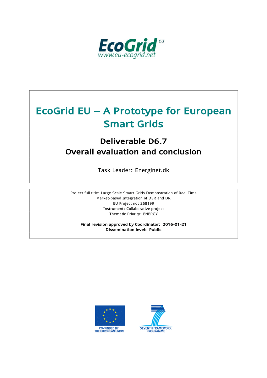 Pdf Ecogrid Eu Deliverable 6 7 Overall Evaluations And Conclusions