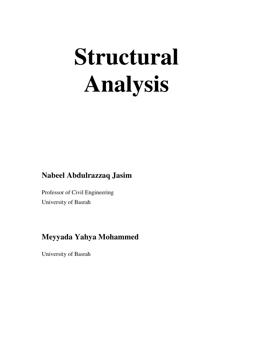 structural analysis examples pdf