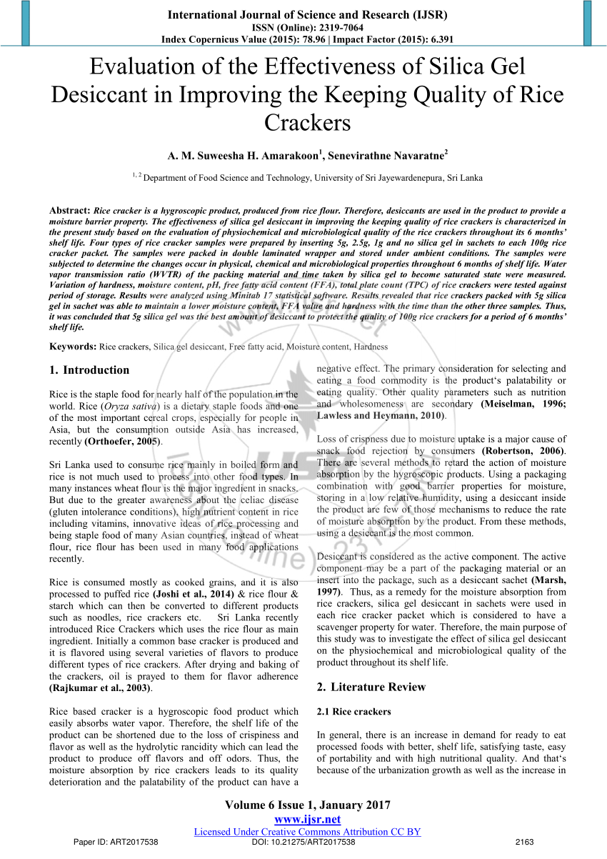 An Overview of Desiccants: Their Uses, Types, and Effectiveness in  Absorbing Moisture, PDF, Physical Sciences