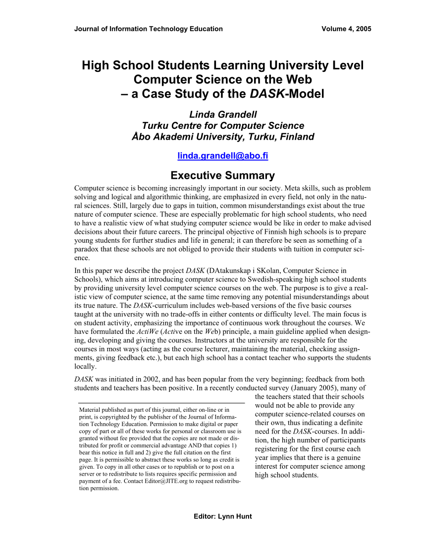 computer science case study