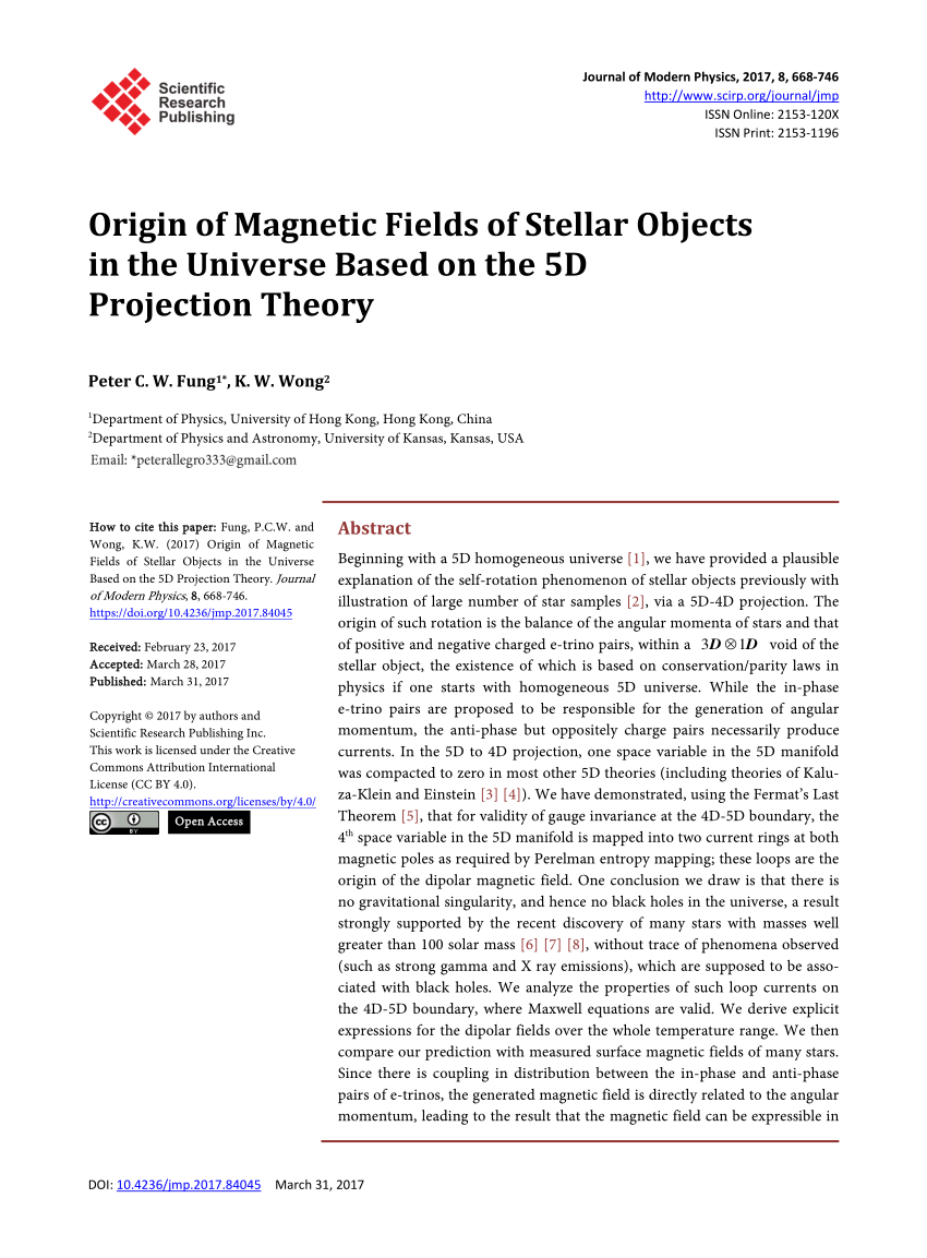 PDF) Origin of Magnetic Fields of Stellar Objects in the Universe ...